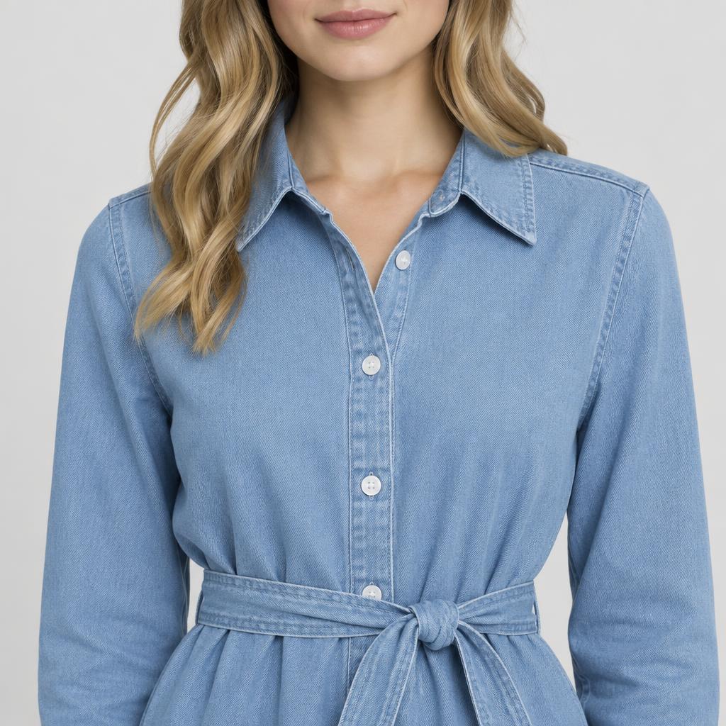 Sarah denim dress, photo 2; illustrative image