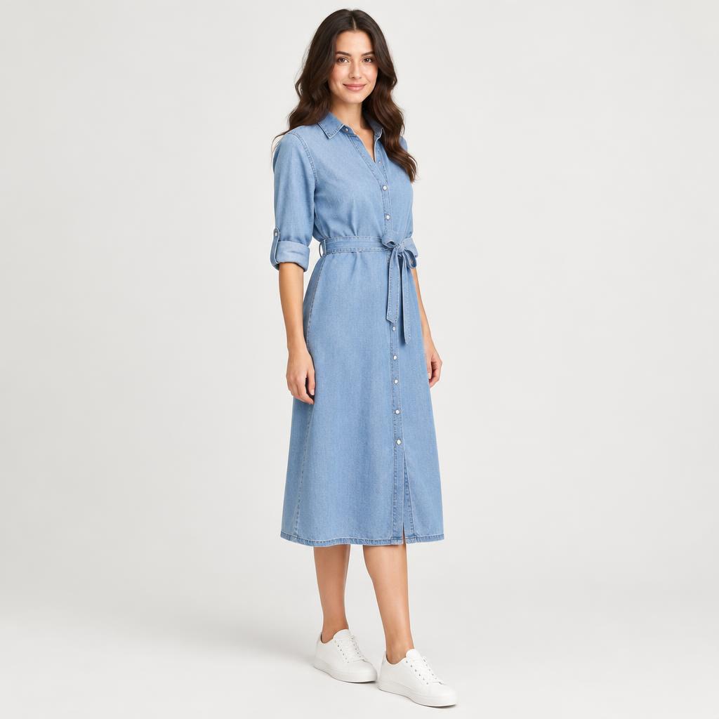 Sarah denim dress, photo 3; illustrative image